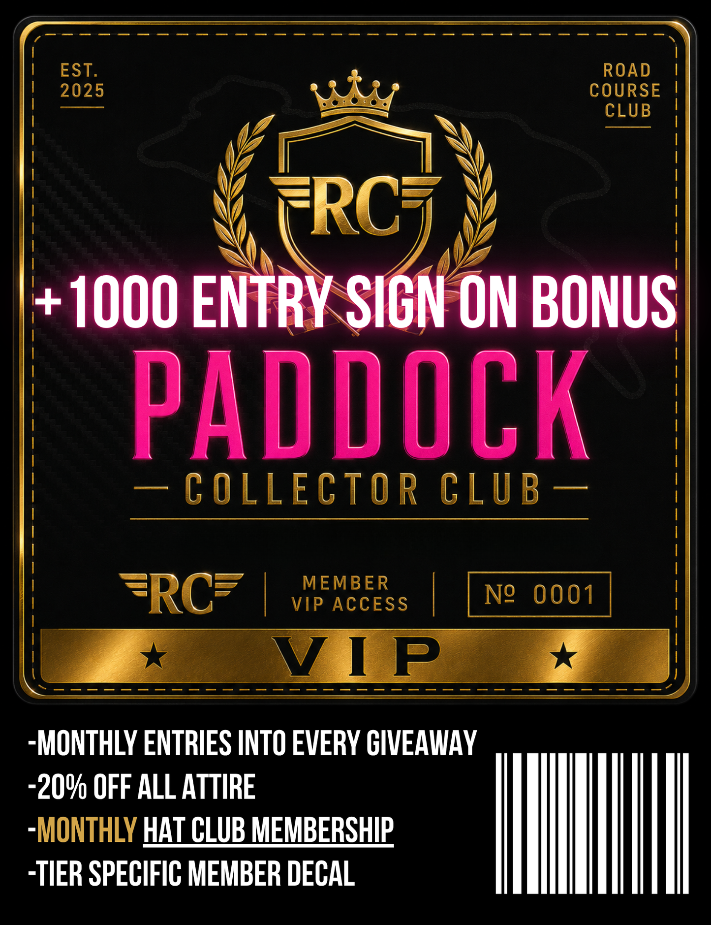 PADDOCK COLLECTOR CLUB MEMBERSHIP
